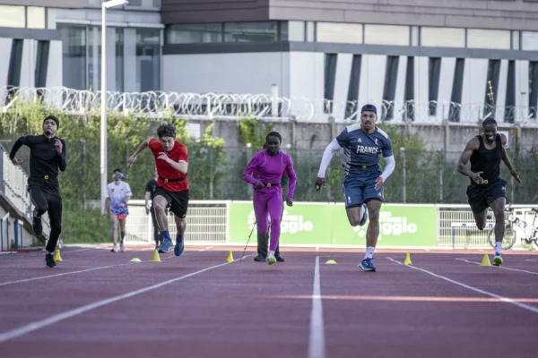 100 athlètes contre 1 sprinteuse