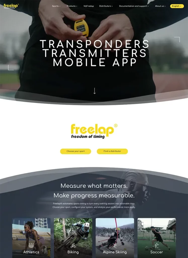 Freelap-site_internet_2026-Creavolution-homepage Web site Freelap 2026